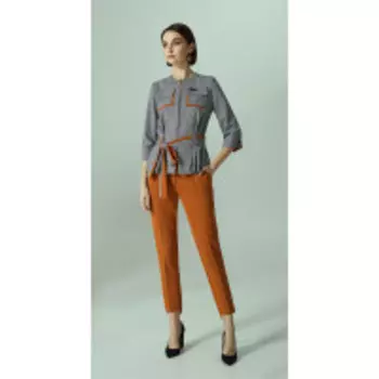 Костюм Denissa Fashion-1283 В цвете: Серый, Оранжевый, Разноцветный; Размеры: 48,44