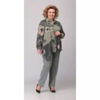 Костюм Denissa Fashion-1295 В цвете: Зеленый, Разноцветный; Размеры: 52,54