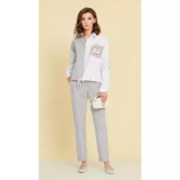 Костюм FIORRI-1222 В цвете: Белый, Серый; Размеры: 50,52,54