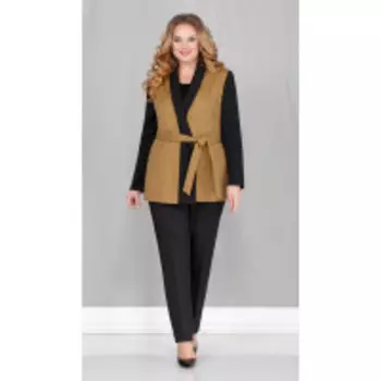 Костюм Ивелта плюс-2932 В цвете: Черный, Коричневый, Разноцветный; Размеры: 56,58,54