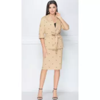 Костюм LeNata-31197 В цвете: Бежевый; Размеры: 50,52,46,48,54,44