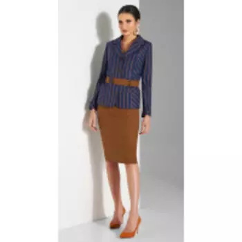 Костюм Lissana-3854 В цвете: Синий, Коричневый, Разноцветный; Размеры: 52