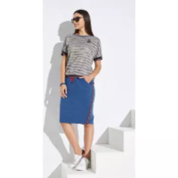 Костюм Lissana-3983 В цвете: Синий, Серый, Разноцветный; Размеры: 50,52