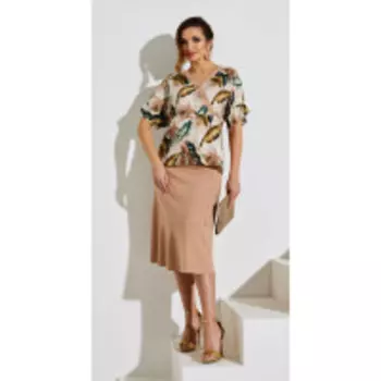 Костюм Lissana-4004 В цвете: Бежевый, Разноцветный; Размеры: 50,52,54