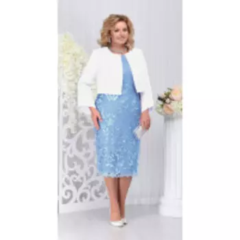 Костюм Ninele-5744 В цвете: Белый, Голубой; Размеры: 56,58,60,52,54