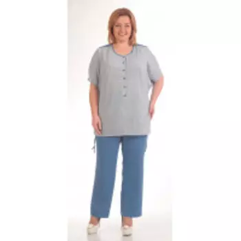 Костюм Novella Sharm-2611 В цвете: Синий, Серый; Размеры: 58,60