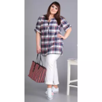 Костюм Novella Sharm-3472 В цвете: Синий, Белый, Разноцветный; Размеры: 60