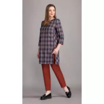 Костюм Olegran-3675 В цвете: Красный, Серый, Разноцветный; Размеры: 56,58,52,54