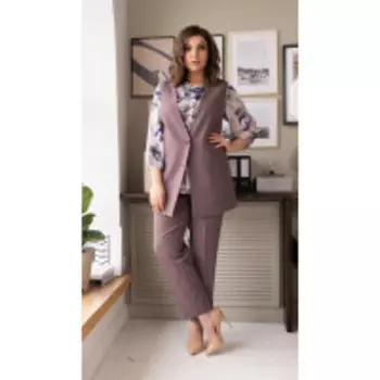 Костюм Olga Style-С659/4 В цвете: Фиолетовый; Размеры: 58,60,62