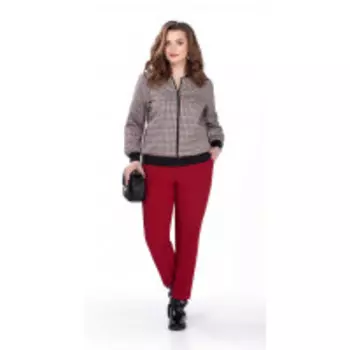 Костюм TEZA-103 В цвете: Красный, Бежевый; Размеры: 56,58,50,52,48,54