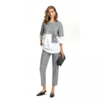 Костюм TEZA-1580 В цвете: Белый, Черный; Размеры: 50,52,46,48,44,42