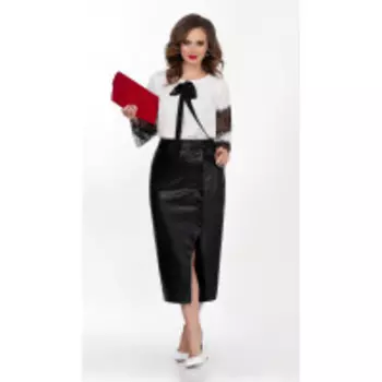 Костюм TEZA-2354 В цвете: Белый, Черный; Размеры: 56,58,60,62,64,50,52,48,54