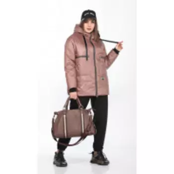 Куртка Lady Secret-6310/3 В цвете: Бежевый, Коричневый; Размеры: 56,52,54