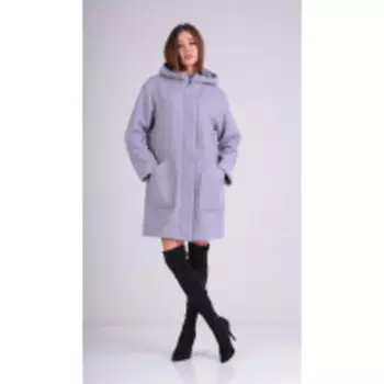 Пальто Axxa-84893 В цвете: Фиолетовый; Размеры: 46,48,44