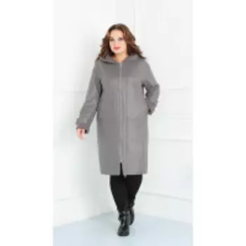 Пальто Диамант-1449 В цвете: Серый; Размеры: 56,58,60,50,52,54
