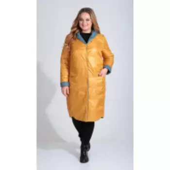 Пальто Диамант-1538 В цвете: Синий, Желтый; Размеры: 58,60