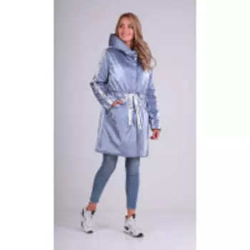 Пальто Диамант-1547 В цвете: Голубой; Размеры: 46,48,44