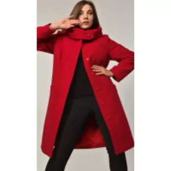 Пальто Диамант-1567 В цвете: Красный; Размеры: 48