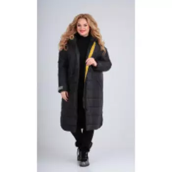 Пальто Диамант-1593 В цвете: Черный; Размеры: 52
