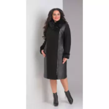 Пальто Диамант-868 В цвете: Черный; Размеры: 56,58,60,62,64,50,52,48,54