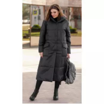 Пальто Lady Secret-6296/2 В цвете: Черный; Размеры: 56