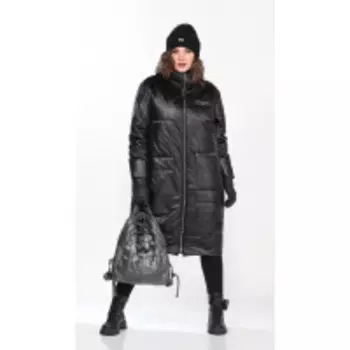 Пальто Lady Secret-8283 В цвете: Черный; Размеры: 46,48,44