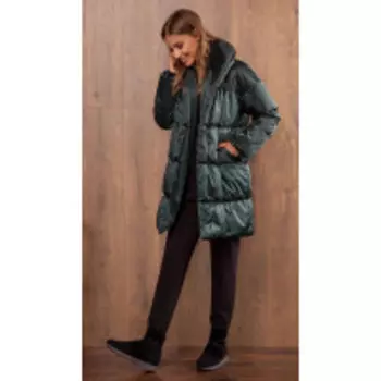 Пальто Nova Line-10059 В цвете: Зеленый; Размеры: 52,46,48,44,42