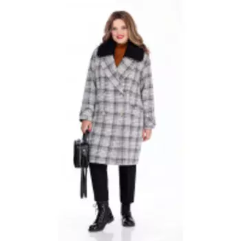 Пальто TEZA-264 В цвете: Серый; Размеры: 56,50,52,46,48,54