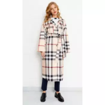 Плащ ArtRibbon-3451K В цвете: Бежевый, Разноцветный; Размеры: 50,52,46,48,54,44