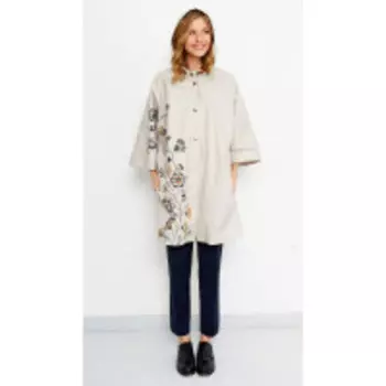 Плащ ArtRibbon-3485K В цвете: Бежевый, Разноцветный; Размеры: 52,46,48,54