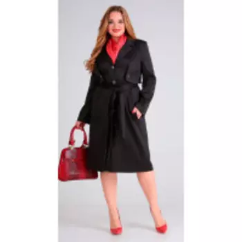 Плащ Асолия-3023 В цвете: Черный; Размеры: 50,52,54