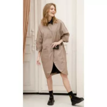 Плащ LOKKA-759 В цвете: Бежевый; Размеры: 50,52,54