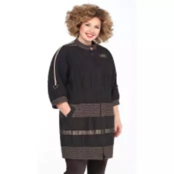 Плащ Matini-21386 В цвете: Черный; Размеры: 58,60,62