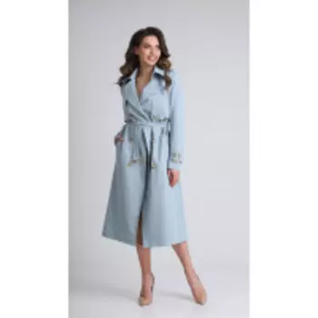 Плащ Sandyna-13926/6 В цвете: Голубой; Размеры: 50,52,46,48,54,44