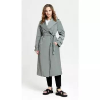Плащ TEZA-2374/1 В цвете: Серый; Размеры: 56,58,60,62,50,52,46,48,54