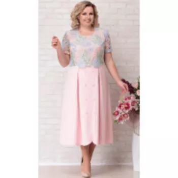 Платье Aira Style-689 В цвете: Розовый; Размеры: 56,58,54