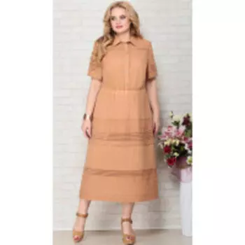 Платье Aira Style-813 В цвете: Бежевый; Размеры: 56,58,54