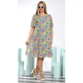 Платье Alani-1396 В цвете: Разноцветный; Размеры: 50,52,46,48,54,44