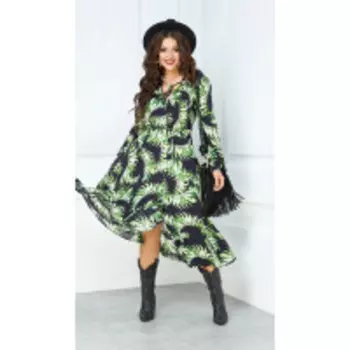 Платье Anastasia-503/2 В цвете: Зеленый, Разноцветный; Размеры: 50,46,48