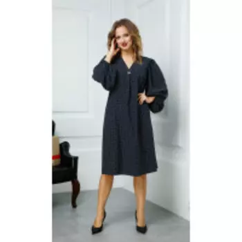 Платье Anastasia-517/7 (без ремня) В цвете: Синий; Размеры: 56,50,52,46,48,54