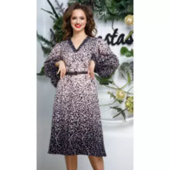 Платье Anastasia-558 + ремень В цвете: Розовый, Разноцветный; Размеры: 50,52,46,48,54