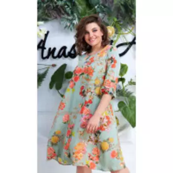 Платье Anastasia-612 В цвете: Зеленый; Размеры: 56,58,60,50,52,54