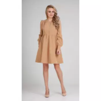 Платье Andrea Fashion-AF-117/3 В цвете: Бежевый, Коричневый; Размеры: 46,48,44,42