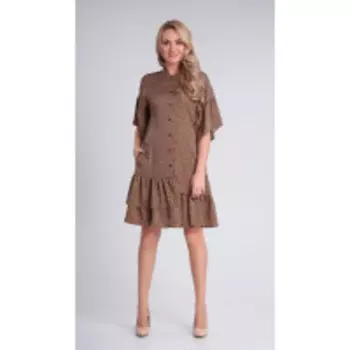 Платье Andrea Fashion-AF-122 В цвете: Коричневый; Размеры: 50,46,48,44