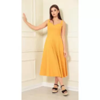 Платье Andrea Fashion-AF-139/4 В цвете: Оранжевый; Размеры: 50,46,48,44