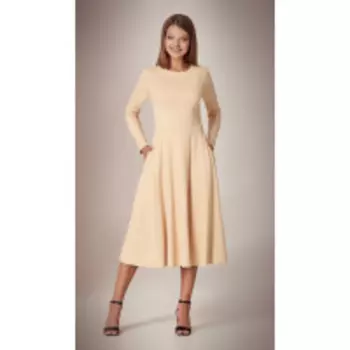 Платье Andrea Fashion-AF-51 В цвете: Бежевый; Размеры: 50,46,48