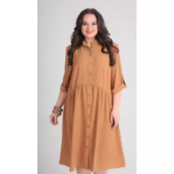 Платье Andrea Style-00142 В цвете: Коричневый; Размеры: 56,58