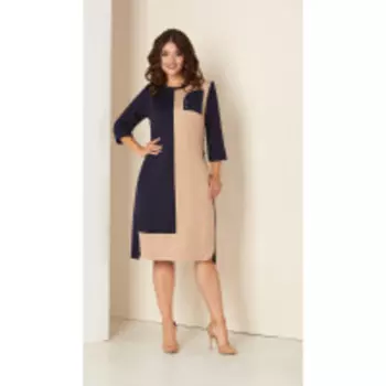 Платье Andrea Style-00284 В цвете: Синий; Размеры: 56,54