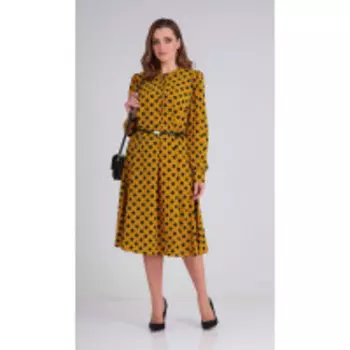 Платье Andrea Style-0347 В цвете: Желтый; Размеры: 56,52,54