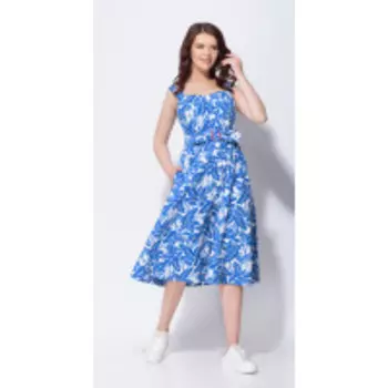Платье Anna Majewska-1253/1 В цвете: Синий; Размеры: 46,48,44